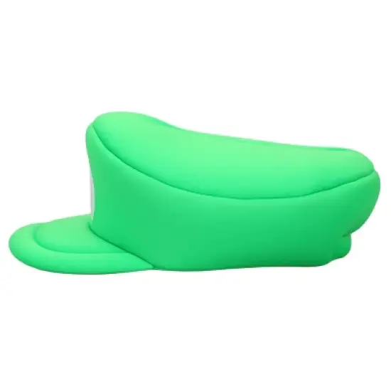 Super Mario Bros Embroidered Luigi L Patch Adult Green Beret Cap image {4}