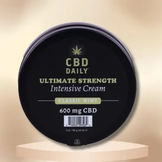 Earthly Body Daily Ultimate Strength Intensive Cream (600 mg, 5oz) - Classic Mint | Instant Soothing & Therapeutic Relief image {1}