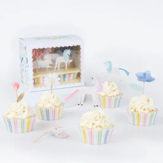 Meri Meri Meadow Unicorns Cupcake Kit (Pack of 24) image {1}
