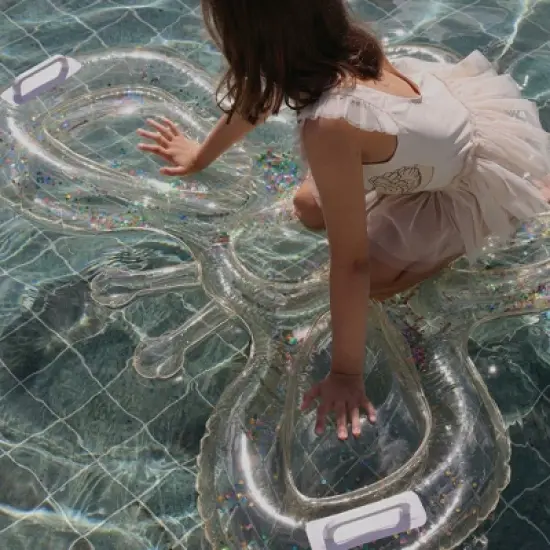 Sunnylife Kids Lie-On Float - Butterfly Glitter, Inflatable Pool Ride-On image {2}