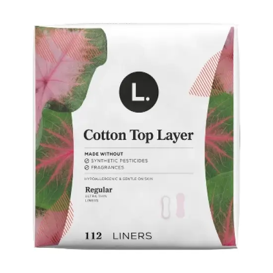 L. Organic Cotton Top Layer Ultra Thin Liners - Regular Absorbency - 336ct image {10}
