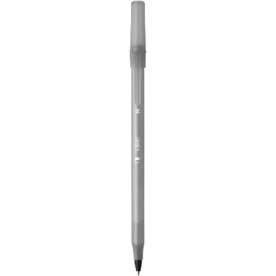 BIC Prevaguard Round Stic Ballpoint Pen Medium Point Black Ink Dozen (GSAM11-BLK) image {3}