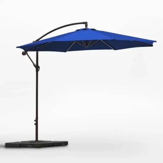 WestinTrends 10 Ft Outdoor Patio Cantilever Offset Umbrella with Base Weights image {12}