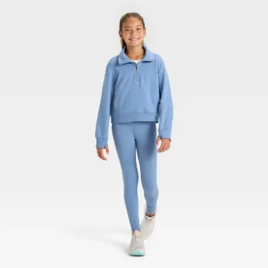 Girls' Active Comfort 1/2 Zip Pullover - All In Motion&trade; image {2}