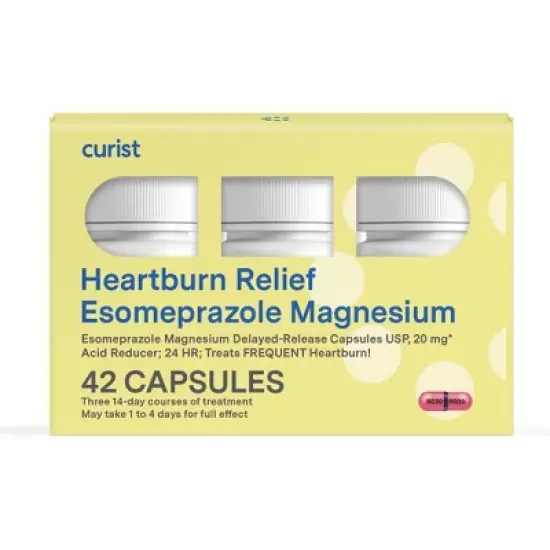 Curist Esomeprazole 20mg Capsules 42 Count Delayed-Release - Acid Reflux Medicine for Heartburn Relief - Acid Reflux Relief image {5}