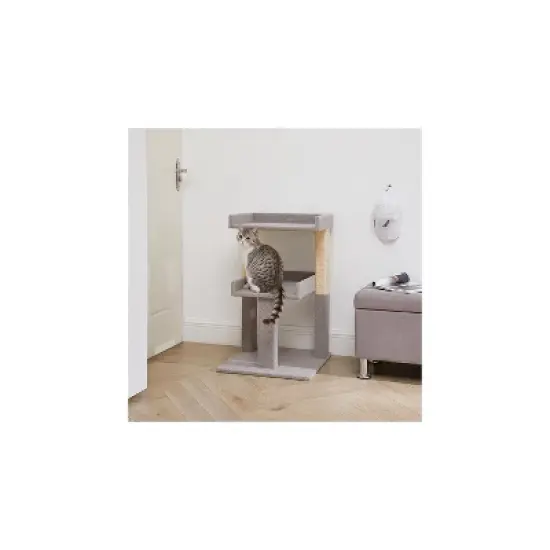 Cat Tree for Large Cats, Cat Tower for Large Cats, Cat Activity with Scratching Post, 2 Level Cat Play Perch image {4}