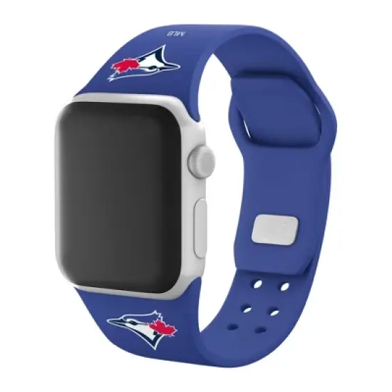 MLB Toronto Blue Jays Apple Watch Compatible Silicone Band - Blue image {3}