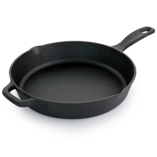 Oster Castaway 12 Inch Cast Iron Round Frying Pan with Dual Spouts image {6}