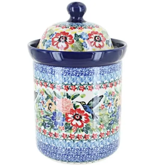 Blue Rose Polish Pottery 491 Ceramika Small Canister image {6}