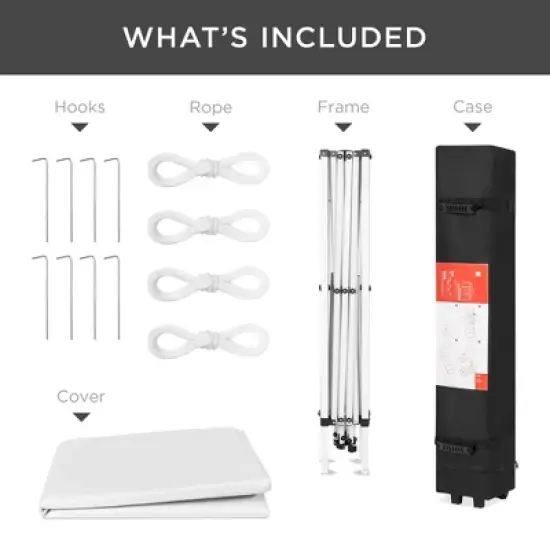 Best Choice Products 10x10ft Pop Up Canopy Outdoor Portable Adjustable Instant Gazebo Tent w/ Carrying Bag image {4}