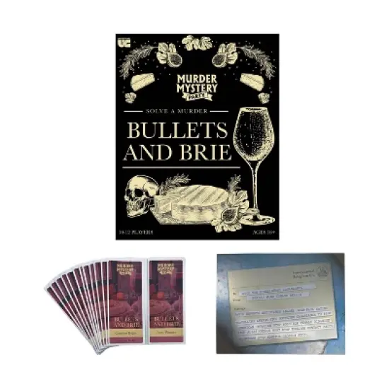 University Games Murder Mystery Party - Bullets and Brie Board Game image {4}