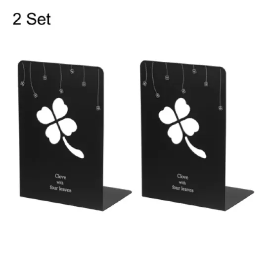 Unique Bargains Pressed Flowers L-Shaped Desk Organizer Bookend for Stationery Desktop Office Accessories image {2}