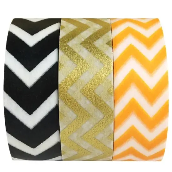 Wrapables Impressions Japanese Washi Masking Tape (Set of 3) image {3}