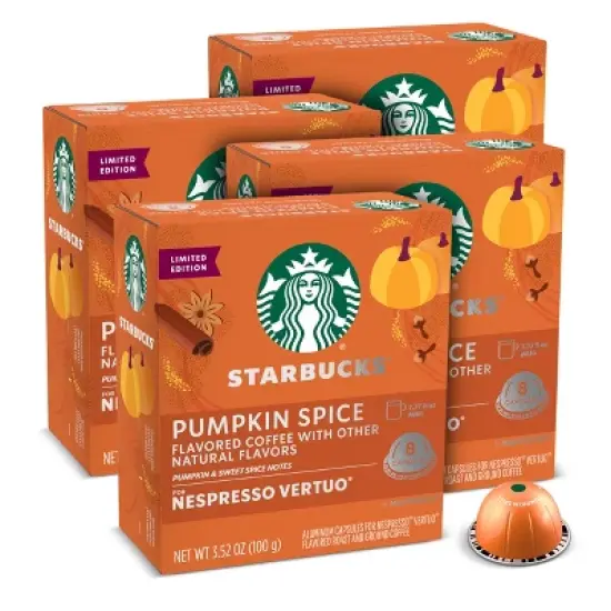 Starbucks by Nespresso Vertuo Line Pumpkin Spice Flavored Light Roast Coffee Pods image {9}