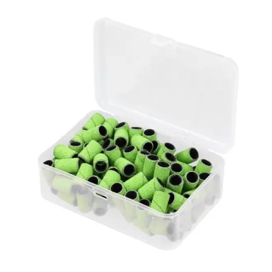 Unique Bargains 150 Grit Nail Drill Bits Sanding Bands Gel File Polish Remover For Electric Nail Tools 100 Pieces image {8}