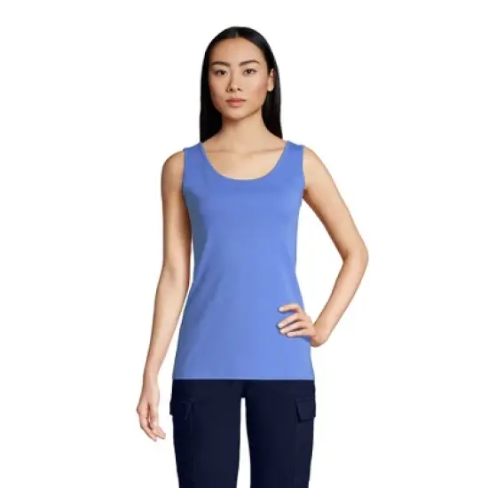 Lands' End Women's Tall Cotton Tank Top image {9}