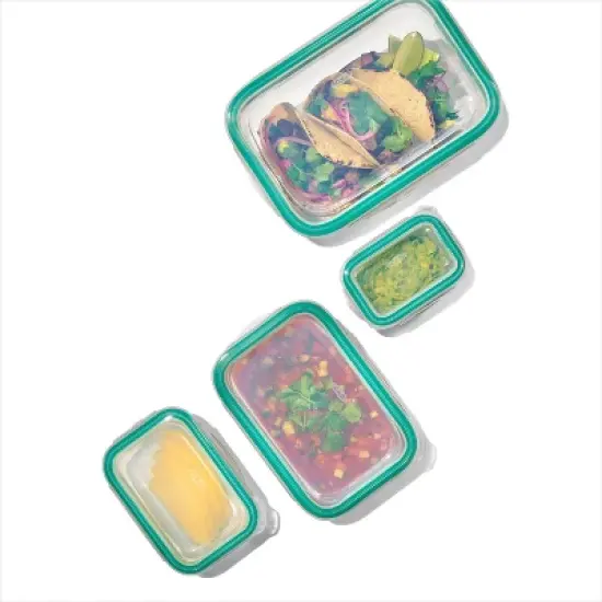 OXO 8pc Smart Seal Rectangle Glass Set image {2}