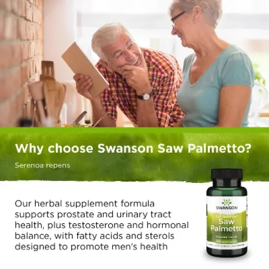Swanson Full Spectrum Saw Palmetto, Helps Support Men's Prostate Health, Herbal Supplement, 540 mg image {5}