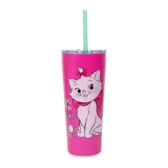 Silver Buffalo Disney The Aristocats Marie "Bonjour" Stainless Steel Tumbler | Holds 22 Ounces image {9}