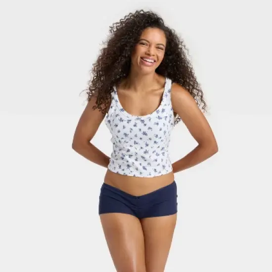 Women's Pointelle Ruched Front Boy Shorts - Wild Fable&trade; image {2}