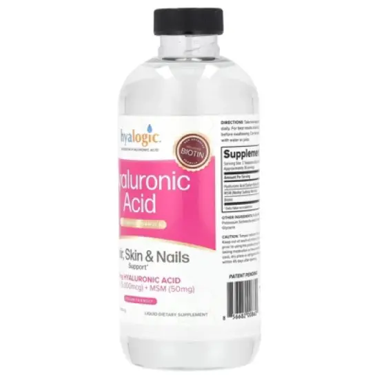 Hyalogic Hyaluronic Acid, Advanced Formula, Hair, Skin & Nails Support, 12 fl oz (354.88 ml) image {2}