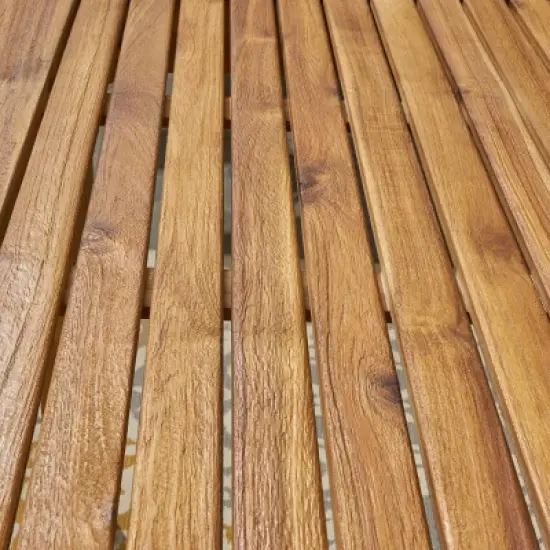 Elmar 7pc Wood & Wicker Expandable Dining Set - Natural/Brown/Cream - Christopher Knight Home image {4}