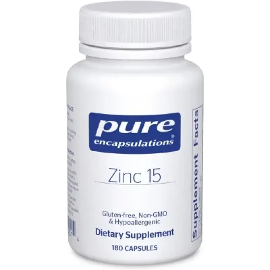 Pure Encapsulations Zinc 15 mg - Immune System Support, Growth and Development, Wound Healing, Prostate, and Reproductive Health image {9}