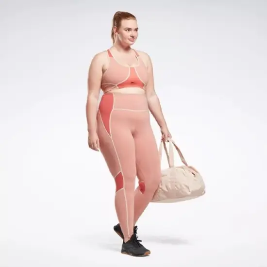 Reebok Lux High-Waisted Colorblock Tights (Plus Size) Womens Athletic Leggings image {1}