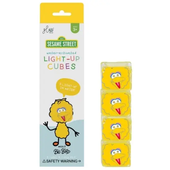 Glo Pals Sesame Street Character Big Bird & 6 Light Up Water Cubes image {2}