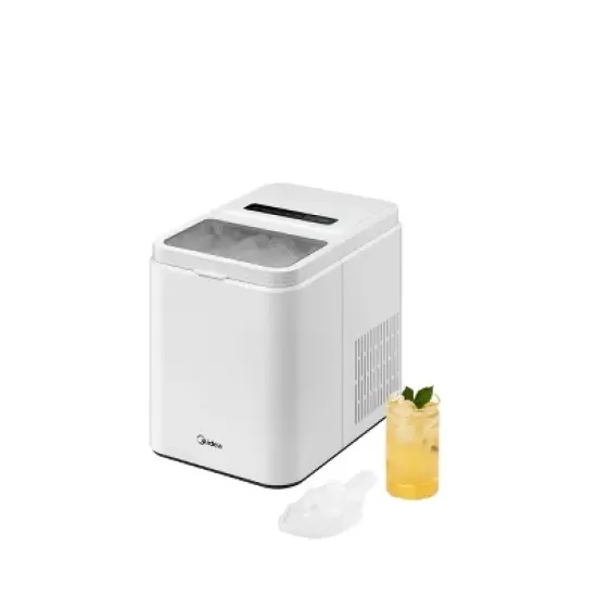 Midea Ice Maker Countertop, Bullet Ice, 26 lbs Daily Production, 2 Ice Sizes, White image {2}
