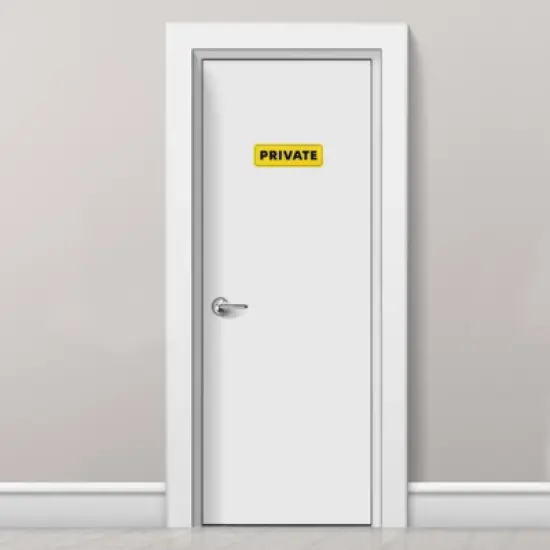 Unique Bargains Acrylic Self-Adhesive Wall Mounting Decor Home Door Private Sign image {3}