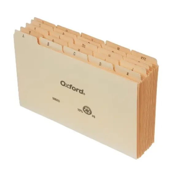 Oxford Index Card Dividers 5" x 8" Manila 25/Pack (B8525) image {4}