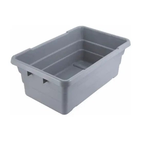 Winco Nesting Polypropylene Lug Box, Gray image {1}