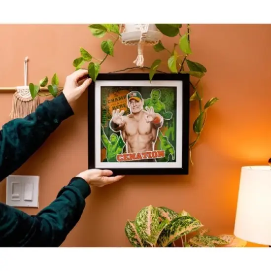 Silver Buffalo WWE Superstar John Cena 3D Shadow Box Wall Art | 15 x 16 Inches image {5}