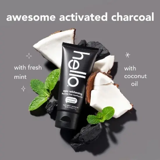 hello Charcoal Fluoride-Free Whitening Toothpaste - Fresh Mint - 4oz image {4}