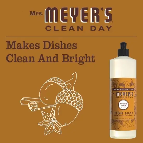 Mrs. Meyer's Clean Day Liquid Dish Soap - Acorn Spice - 16 fl oz image {5}