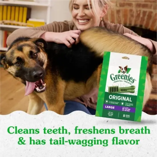 Greenies Large Chewy Dental Dog Treats Original Chicken - 12oz/8ct image {6}