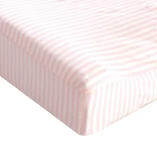 Touched by Nature Baby Girl Organic Cotton Changing Pad Cover, Girl Elephant, One Size image {1}