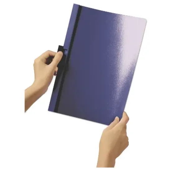 Durable DuraClip Report Cover Clip Fastener Clear/Black 30-Sheet - 8.5" x 11" - Case of 25 image {2}