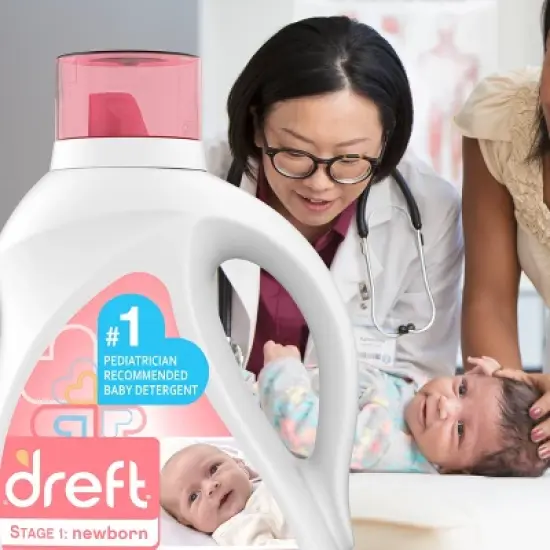 Dreft Newborn Liquid Laundry Detergent - 65 fl oz image {3}
