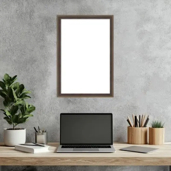 Amanti Art Hardwood Wedge Mocha Framed Dry Erase Magnetic Board image {6}