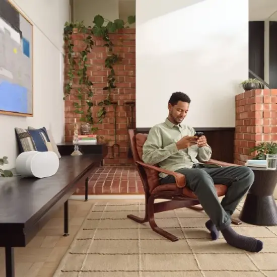 Sonos Era 300 Voice-Controlled Wireless Bluetooth Smart Speaker with Split Combo Cable Adapter with Ethernet and 3.5 mm Jack (White) image {6}