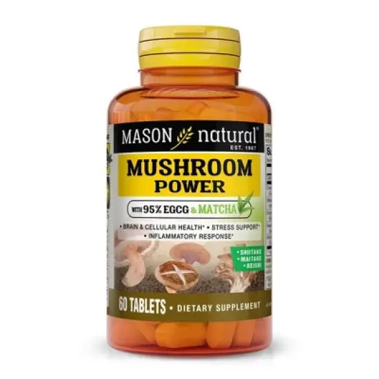 Mason Natural Mushroom Power Tablets with 95% EGCG & Match - 60ct image {4}