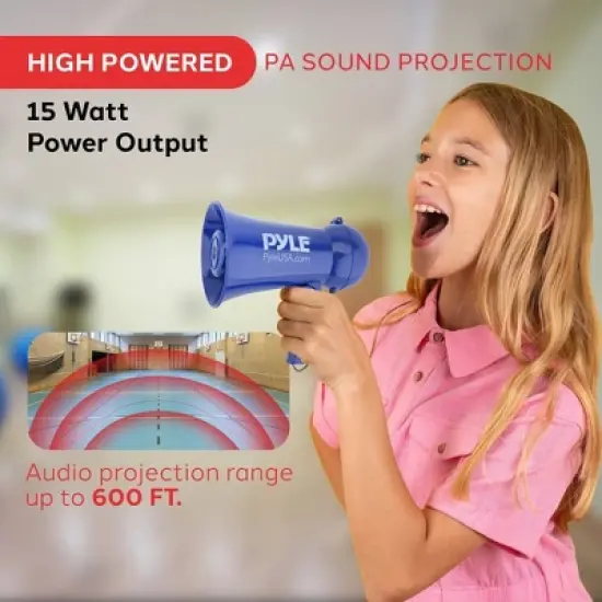Pyle PMP18 Professional Megaphone Speaker - 15W, Handheld, Compact image {8}