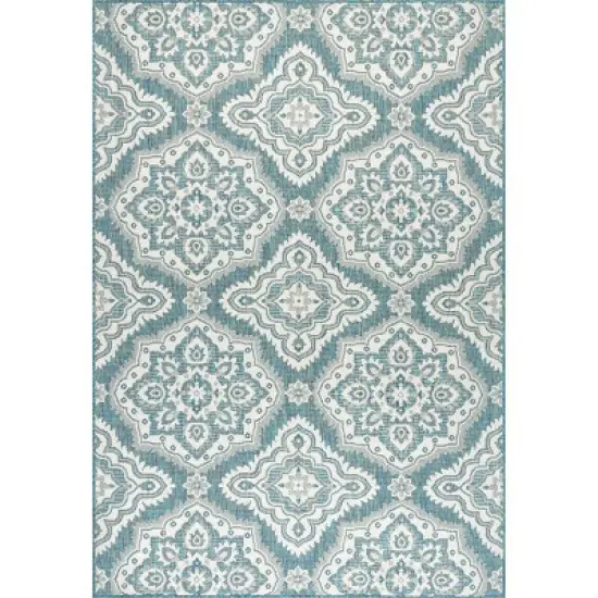 nuLOOM Arna Floral Indoor and Outdoor Area Rug image {9}