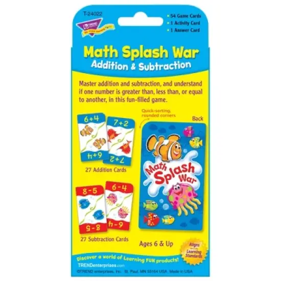 TREND Math Splash War Addition & Subtraction Challenge Cards image {3}