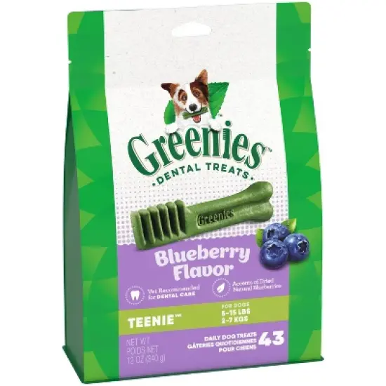 Greenies Blueberry Teenie Dental Dog Treats - 43ct - 12oz image {6}