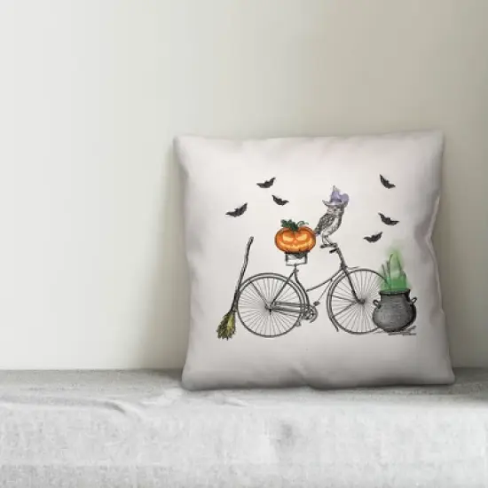 Creative Products Halloween Bike 18 x 18 Indoor / Outdoor Pillow image {2}