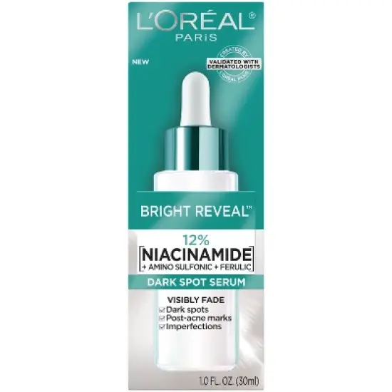 L'Oreal Paris Bright Reveal 12% Niacinamide Dark Spot Serum - 1 floz image {7}