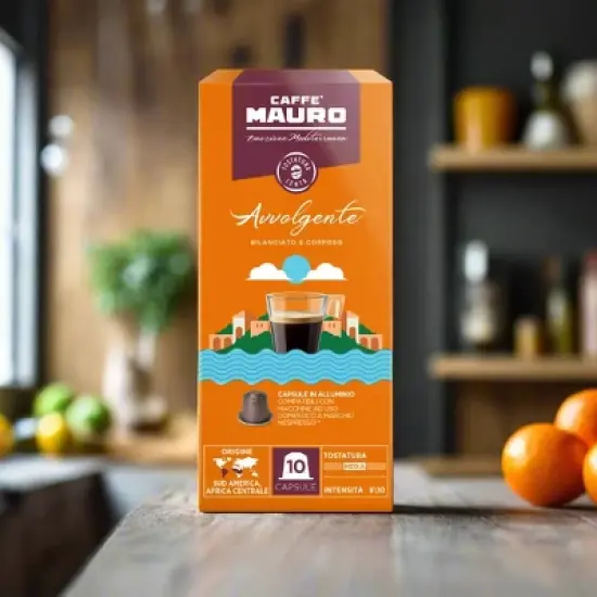 Caffe Mauro Avvolgente Nespresso Coffee Capsules 10ct image {1}